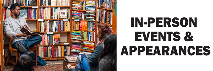 In-person events and appearances are important for authors in marketing their books.